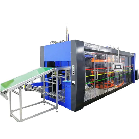 Disposable Biodegradable Tableware Fast Food Lunch Box Thermoforming Machine Production Line Plastic Vacuum Forming Machine