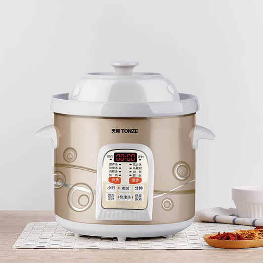 Tonze Small Kitchen Appliances Auto Digital Ceramic Inner Stew Pot Cooks Slow Cooker Ceramic Customized Slow Cooker