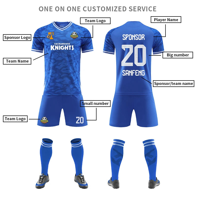 New Design Custom Men Fashion Soccer Wear Uniform Football Shirt Soccer Jersey Custom Jerseys Football Kit