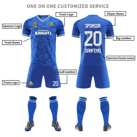 New Design Custom Men Fashion Soccer Wear Uniform Football Shirt Soccer Jersey Custom Jerseys Football Kit