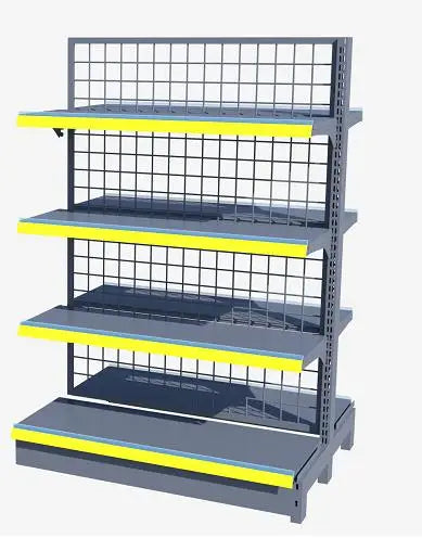 Shelf Manufacturers Equipment Wire Back Metal Racks Gondola Display Shelves for Shops