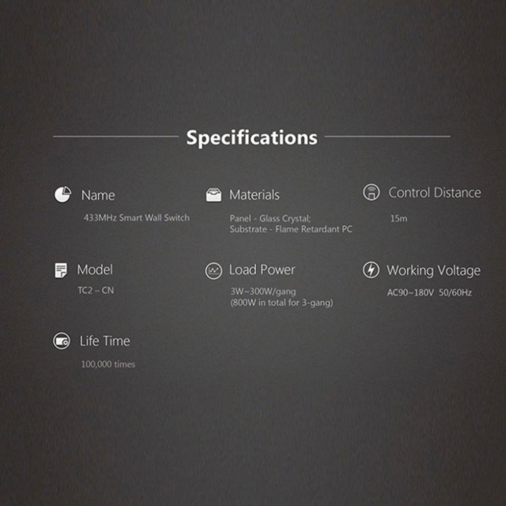 Smart Home Products Broadlink TC2 3 Gang UK Compatible with Alexa Google Home RF Control Smart Home Automation Single Live Wire