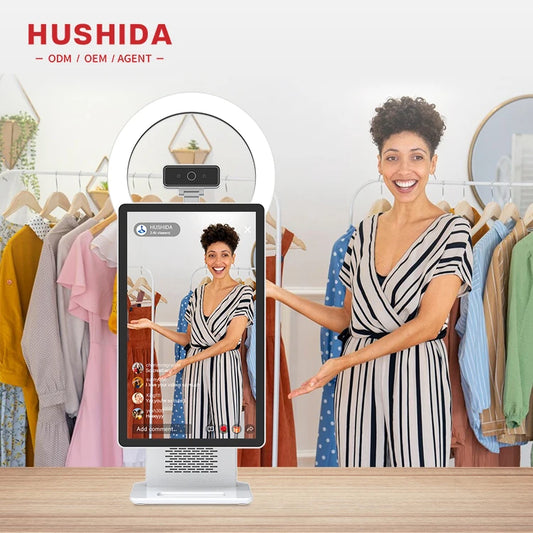 HUSHIDA 15.6" Intelligent Live Streaming Broadcast Equipment Selling Beauty Products on Facebook/Ins/Tiktok