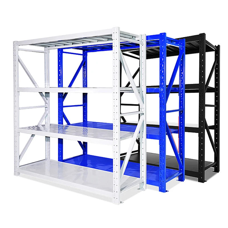 Metal Warehouse Storage Racks Heavy Duty Shelf Boltless 4 Layers Storage Shelves System Warehouse Shelving Storage Equipment